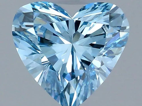 0.50ct Heart Lab Grown Diamond (Colour Fancy Vivid Blue, Clarity VVS2, IGI Certified)