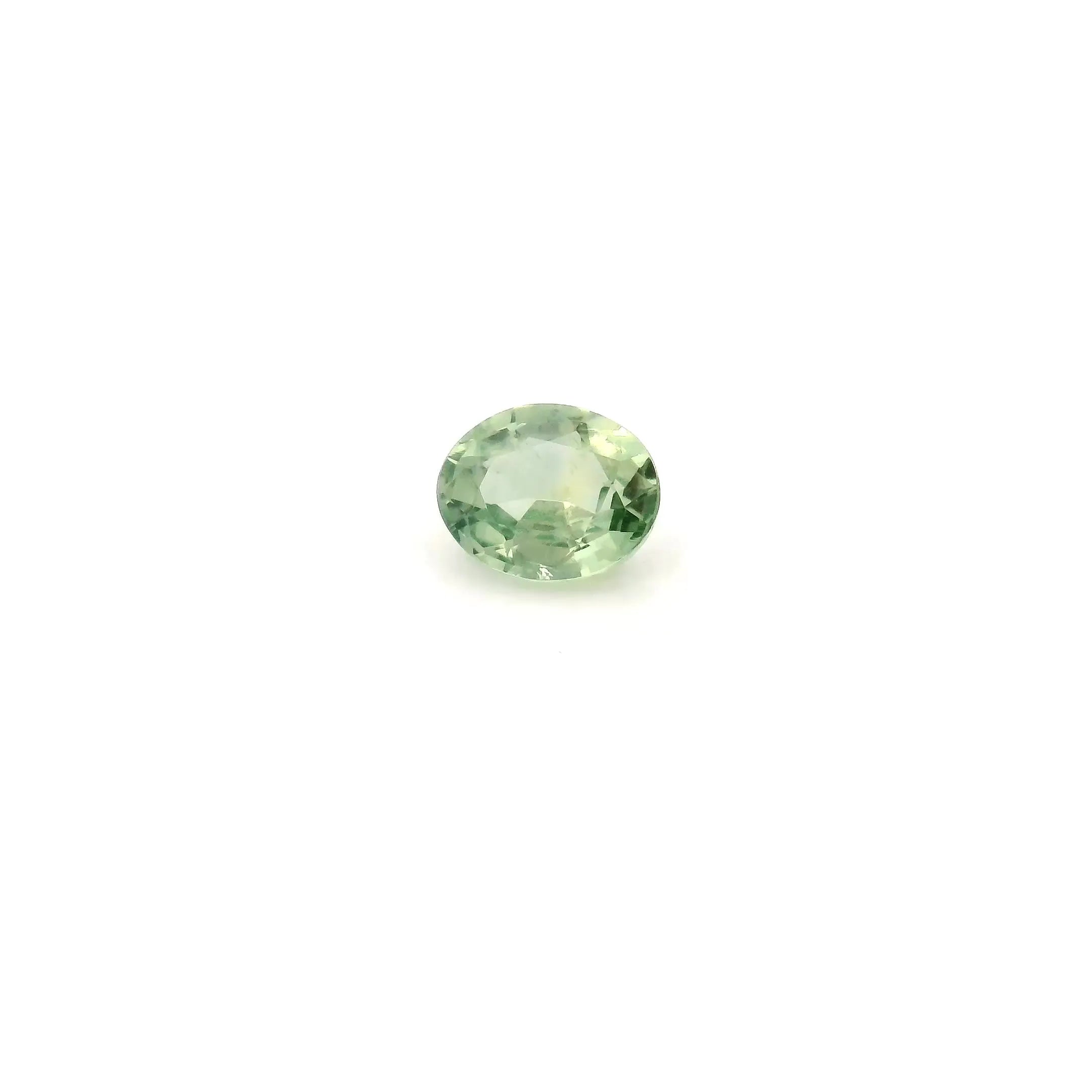 0.50ct Oval Natural Sapphire (Colour Green, Clarity Slightly Included, Cut Faceted)