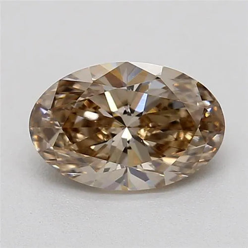 0.51ct Oval Lab Grown Diamond (Colour Very Light Yellowish Brown, Clarity VVS2, IGI Certified)