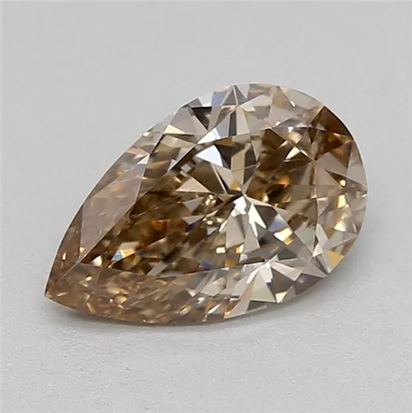 0.52ct Pear Lab Grown Diamond (Colour Fancy Light Brown, Clarity VVS2, IGI Certified)