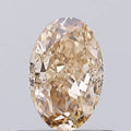 0.55ct Oval Lab Grown Diamond (Colour Fancy Light Brown, Clarity VVS2, IGI Certified)