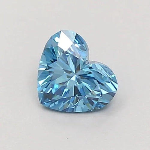 0.60ct Heart Lab Grown Diamond (Colour Fancy Vivid Blue, Clarity VVS2, IGI Certified)