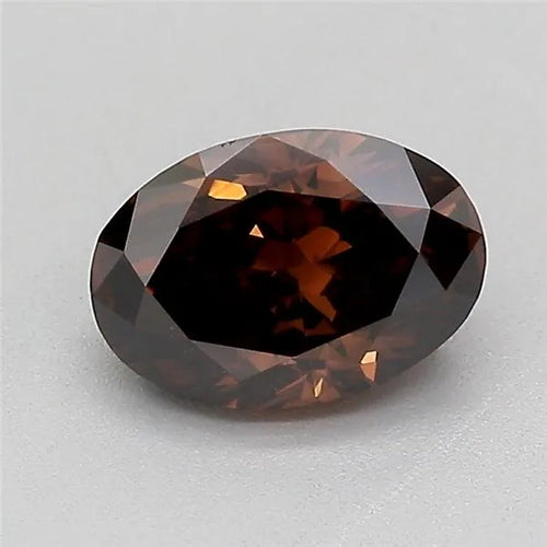 0.73ct Oval Lab Grown Diamond (Colour Fancy Deep Brown, Clarity VS1, IGI Certified)