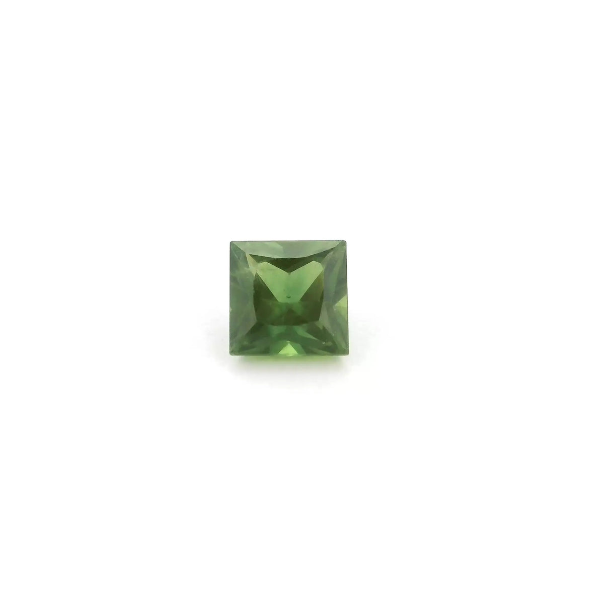 0.86ct Square Natural Sapphire (Colour Green, Clarity Eye Clean, Cut Faceted)