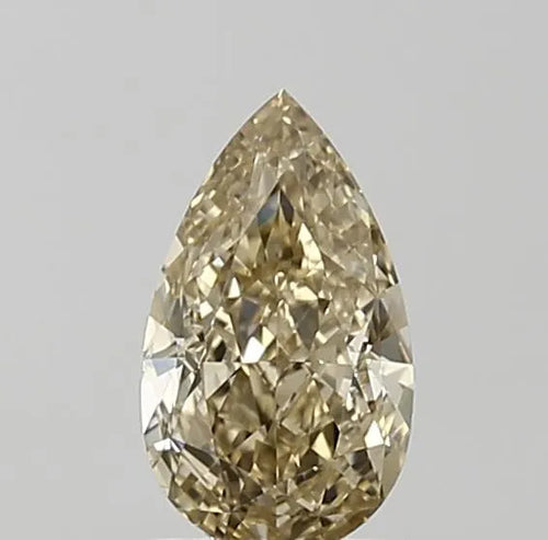 0.97ct Pear Natural Diamond (Colour Fancy Light, Clarity SI1, GIA Certified)