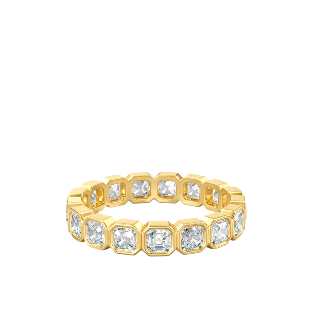 Asscher Bezel Labgrown Diamond Eternity Band