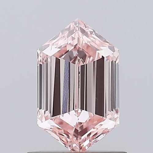 1.00ct Hexagonal Lab Grown Diamond (Colour Fancy Intense Pink, Clarity VVS2, IGI Certified)