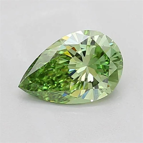 1.00ct Pear Lab Grown Diamond (Colour Fancy Vivid Green, Clarity VS1, IGI Certified)