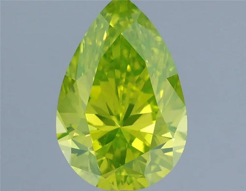 1.01ct Pear Natural Diamond (Colour Fancy Intense Greenish Yellow, Clarity VS2, Cut GD, IGI Certified)