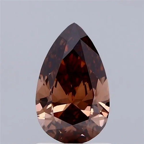 1.06ct Pear Lab Grown Diamond (Colour Fancy Brown, Clarity VVS2, IGI Certified)