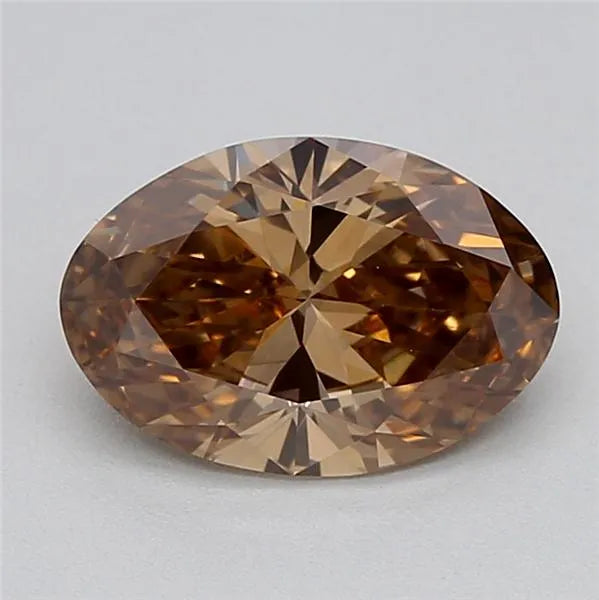 1.08ct Oval Lab Grown Diamond (Colour Fancy Brown, Clarity VVS2, IGI Certified)