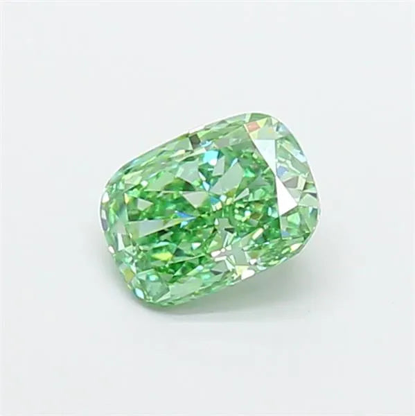 1.10ct Cushion modified Lab Grown Diamond (Colour Fancy Vivid Green, Clarity VVS2, IGI Certified)