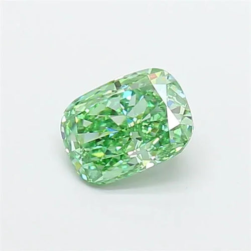 1.10ct Cushion modified Lab Grown Diamond (Colour Fancy Vivid Green, Clarity VVS2, IGI Certified)