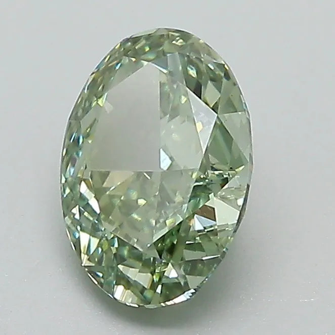 1.32ct Oval Lab Grown Diamond (Colour Fancy Vivid Green, Clarity VS1, IGI Certified)