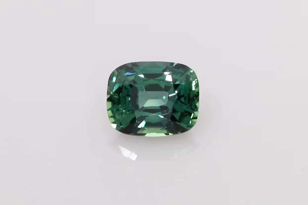 1.60ct Cushion Natural Sapphire (Colour Teal, Clarity Eye Clean, Cut Faceted)