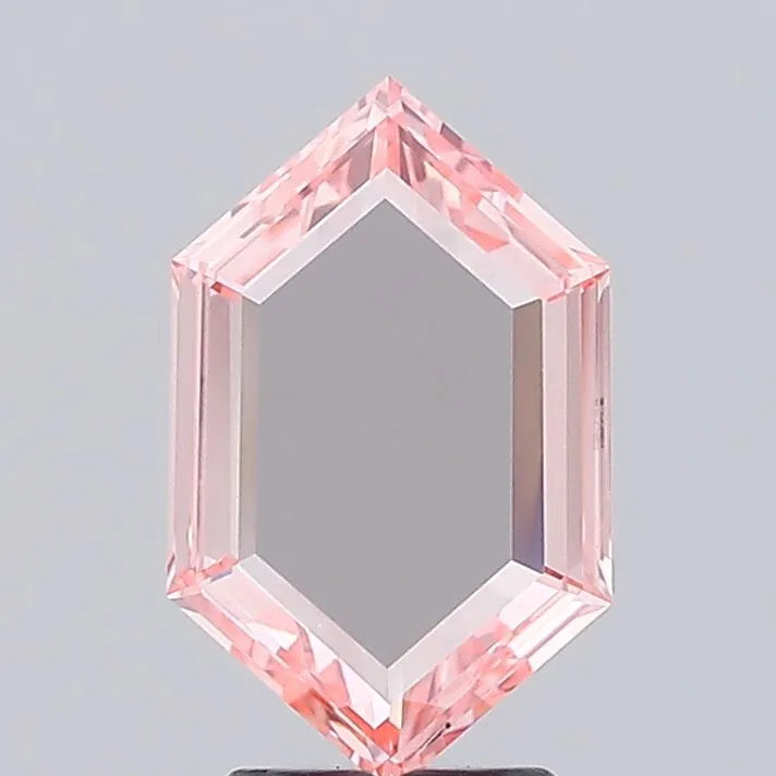 1.79ct Hexagonal Lab Grown Diamond (Colour Fancy Intense Pink, Clarity VVS2, IGI Certified)