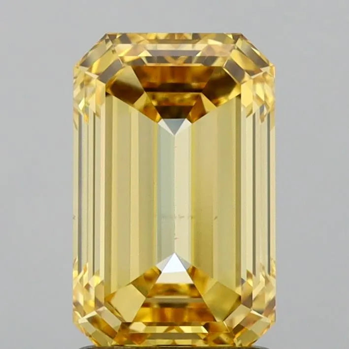 2.03ct Emerald Lab Grown Diamond (Colour Fancy Yellow, Clarity VS2, IGI Certified)