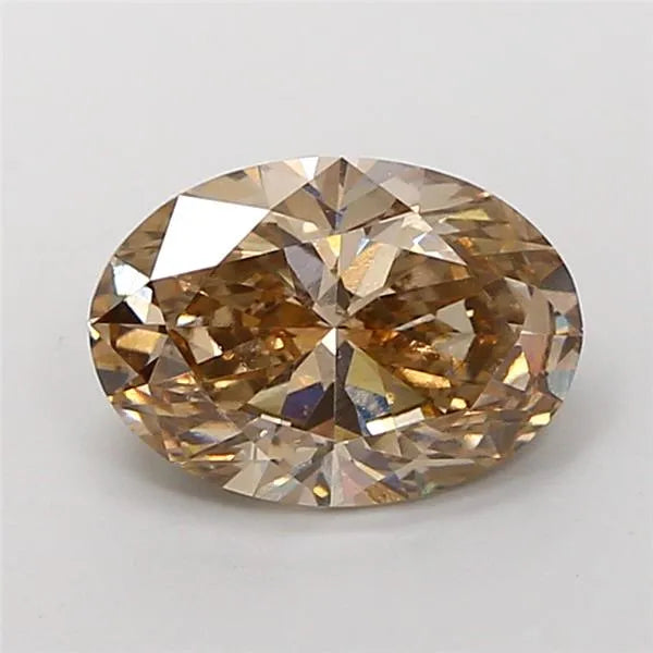 2.10ct Oval Lab Grown Diamond (Colour Fancy Brown, Clarity VS1, IGI Certified)