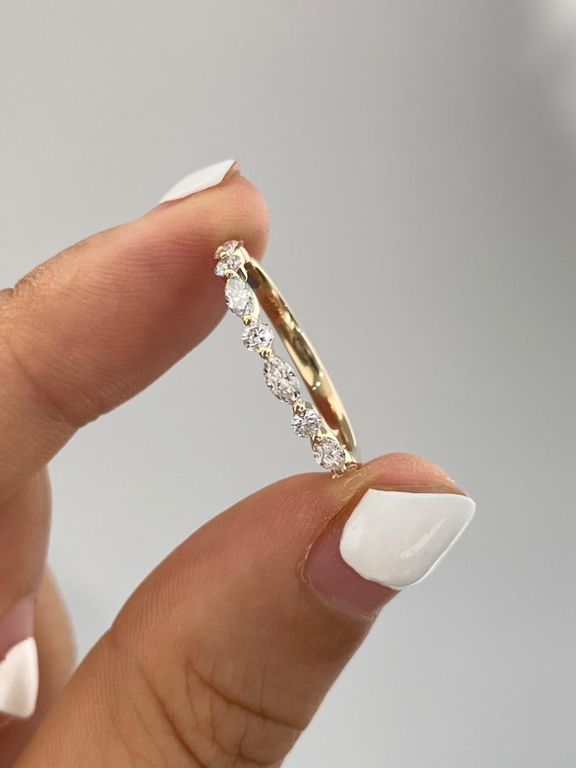 Marquis and Round Duo Ring