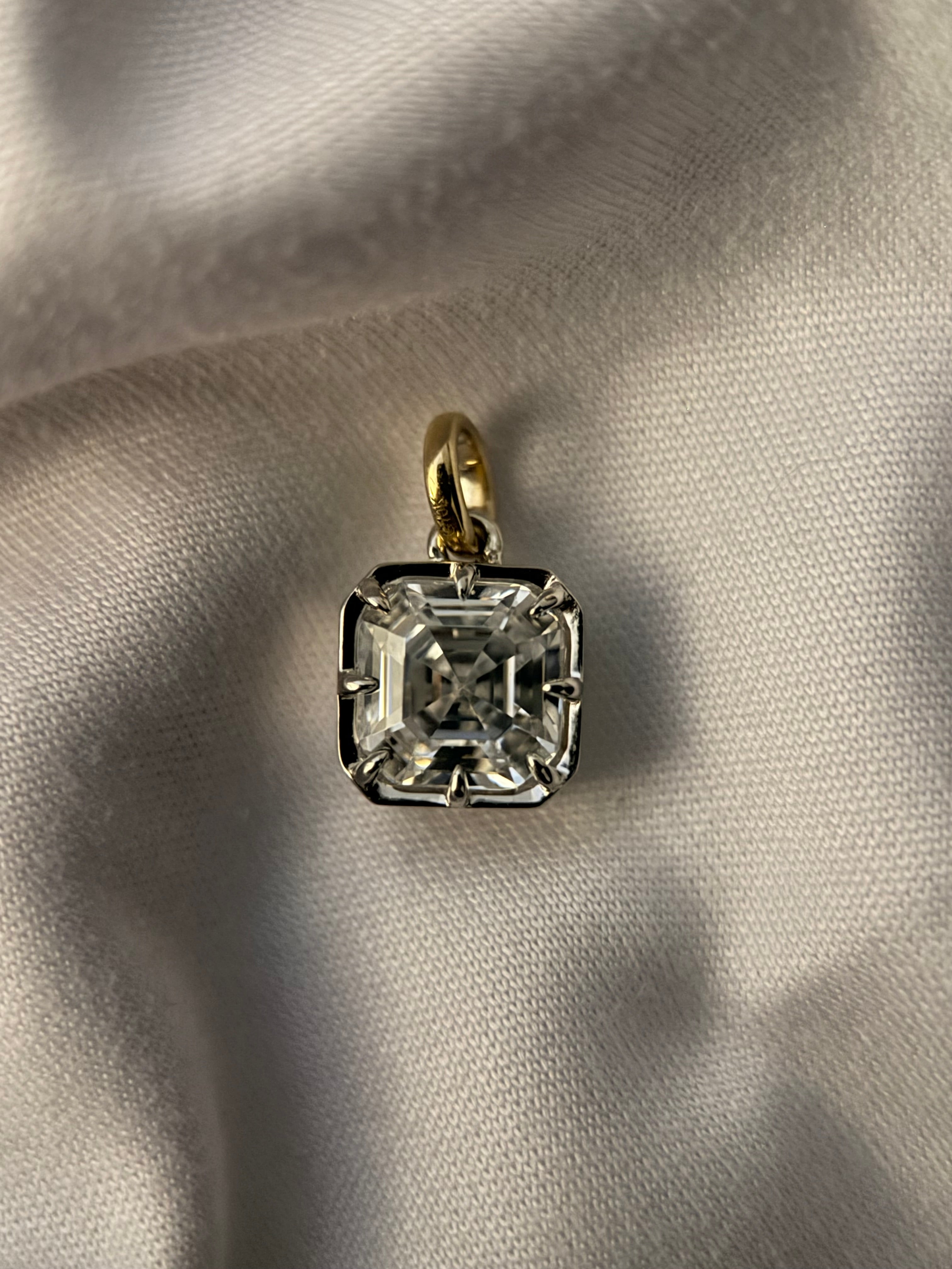 Georgian Asscher Pendant