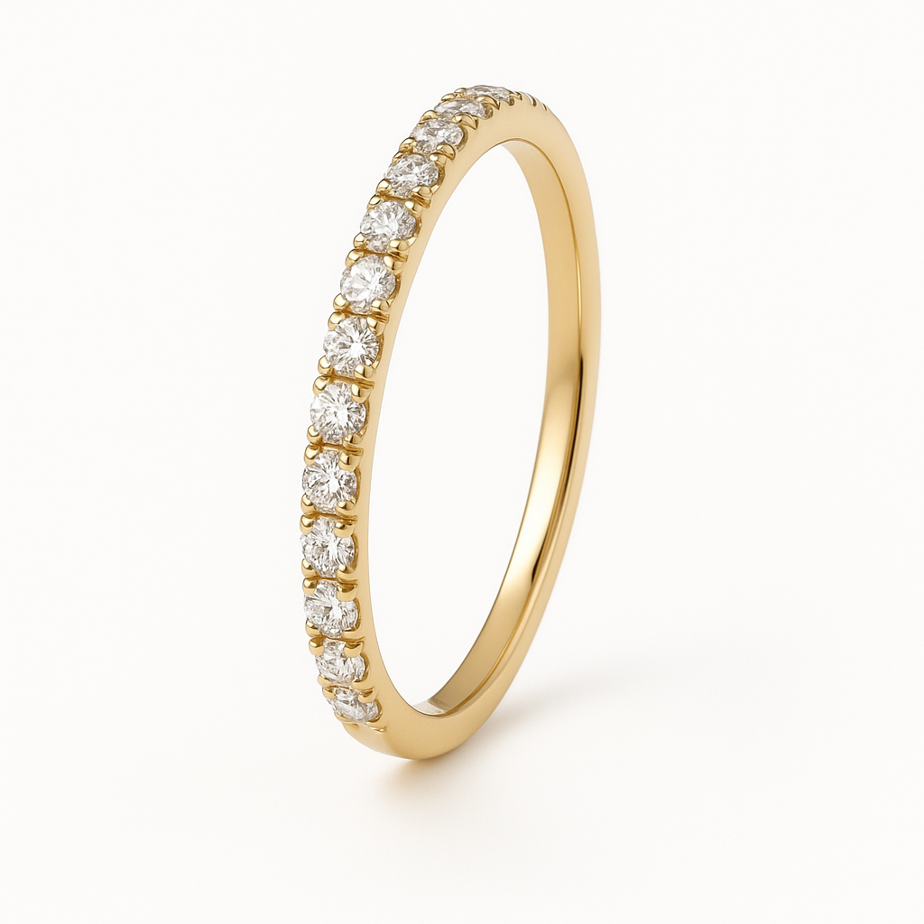 The Petite Pave Eternity Band