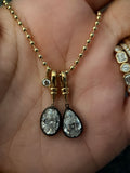 3 CTW Georgian-Inspired Diamond Drop Necklace