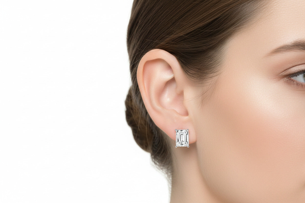 The Hope Emerald Stud