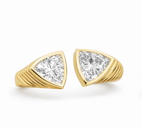 Trillion Labgrown Diamond Statement Ring