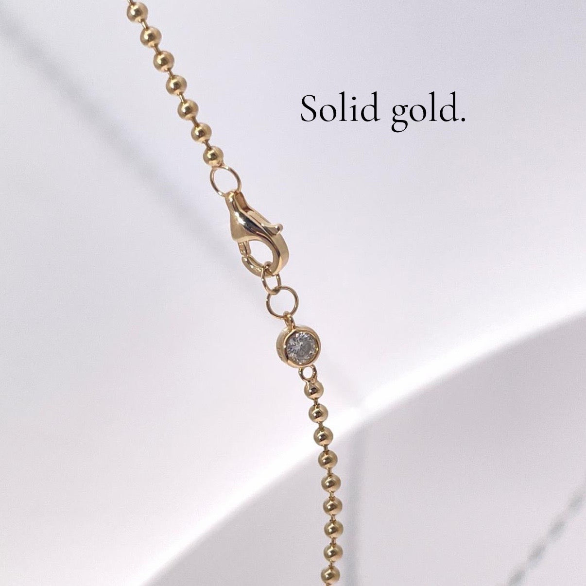 The Signature Ball Chain || Solid Gold