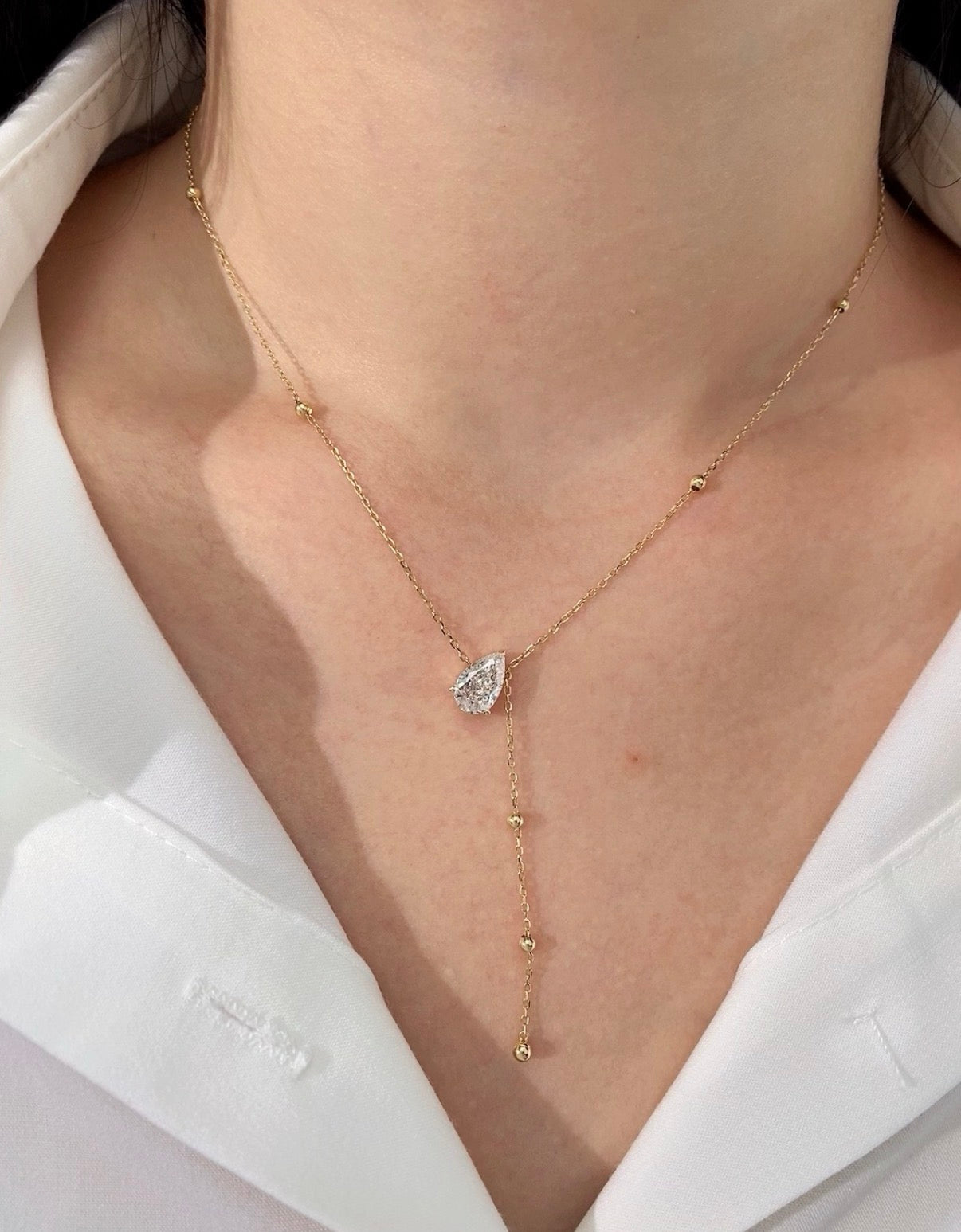 The Hope Slanted Pear Lariat