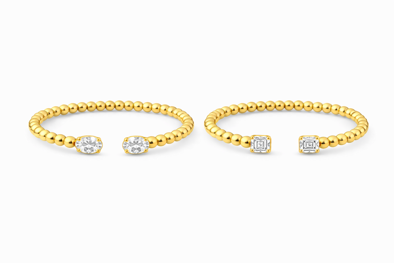 Bubble Bangle || Labgrown Diamond or Gemstone