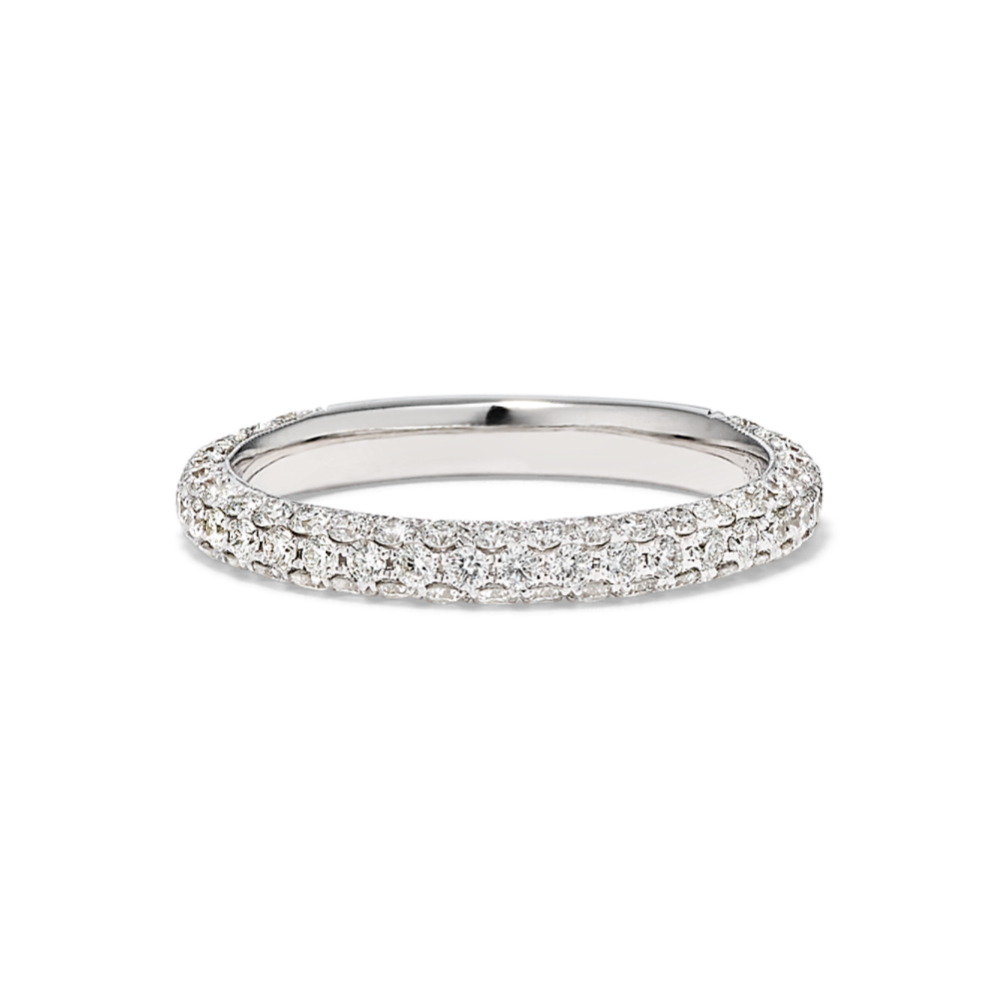 Classic Pave Half Eternity Band