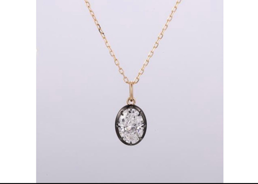 2ctw Georgian Oval Pendant