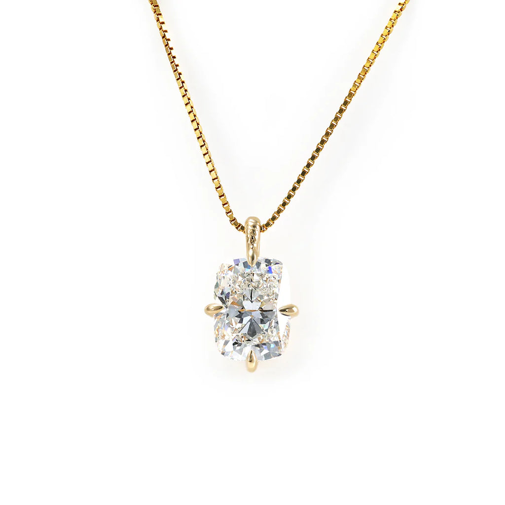Cushion Compass Labgrown Diamond Necklace
