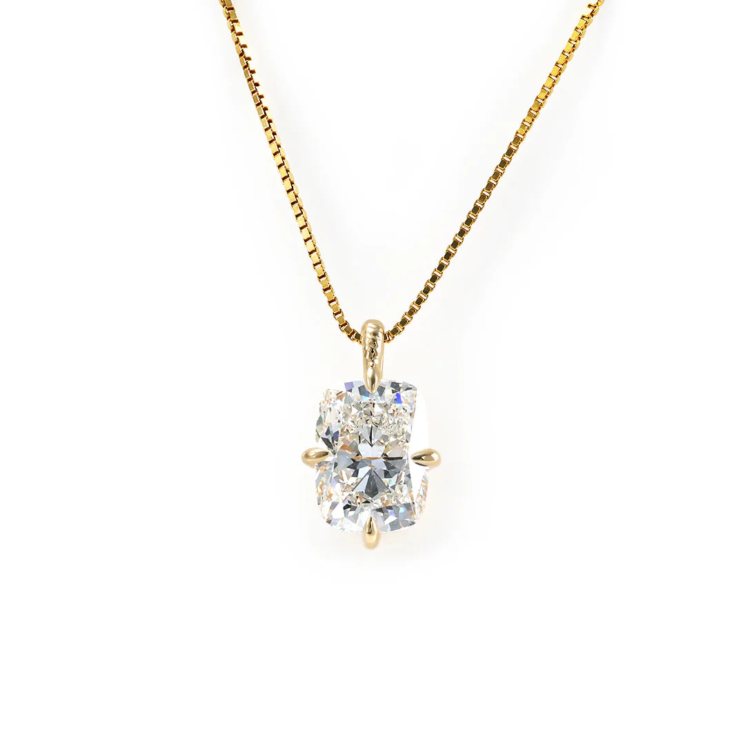 Cushion Compass Labgrown Diamond Necklace