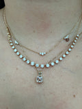 6 Prong Everyday Tapered Tennis Necklace|| Labgrown Diamonds