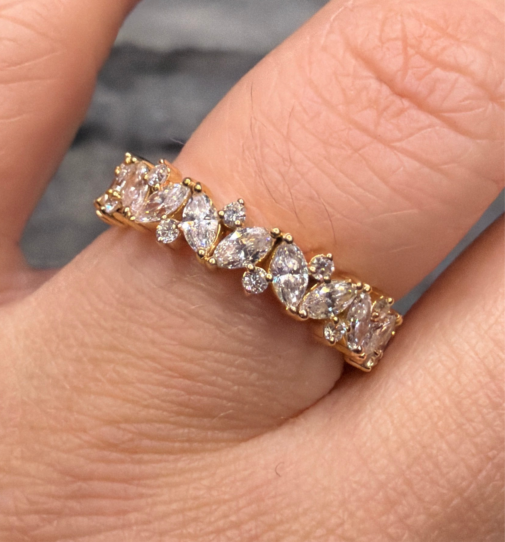 The Marquis and Round Cluster Band // Labgrown Diamond