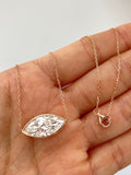 4 ctw Bezel Marquis Necklace