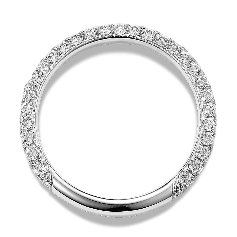 Classic Pave Half Eternity Band