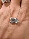 Toi et Moi Slider Pendant || Labgrown Diamond