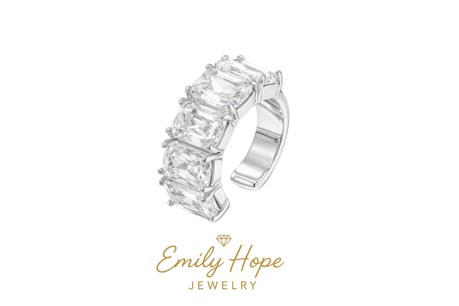 Labgrown Diamond Ear Cuff || Solid Gold No-Piercing Ear Cuff