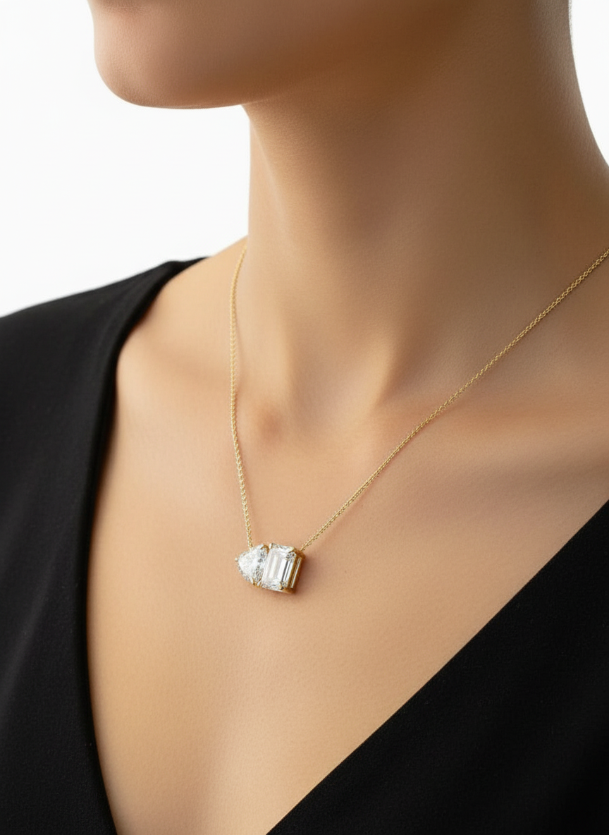 Heart and Emerald Toi et Moi