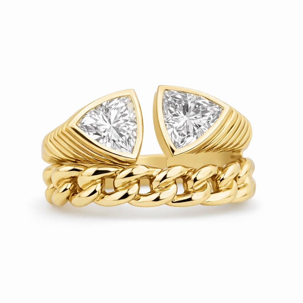 Trillion Labgrown Diamond Statement Ring