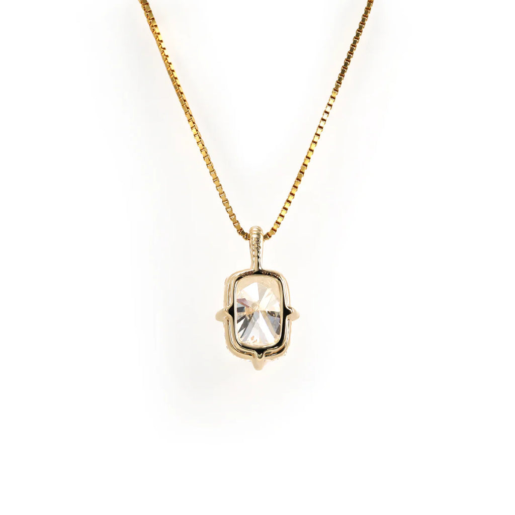 Cushion Compass Labgrown Diamond Necklace