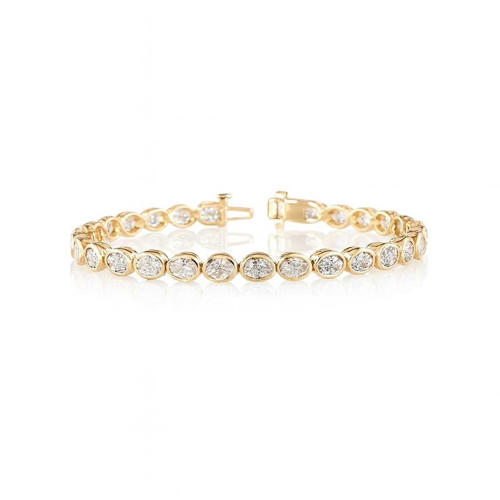 East West Oval Bezel Bracelet