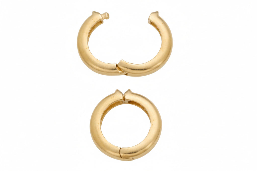 14k Solid Yellow Gold Charm Clip