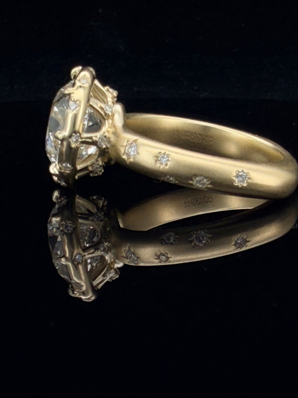 4ctw Old European Starry Night Engagement Ring