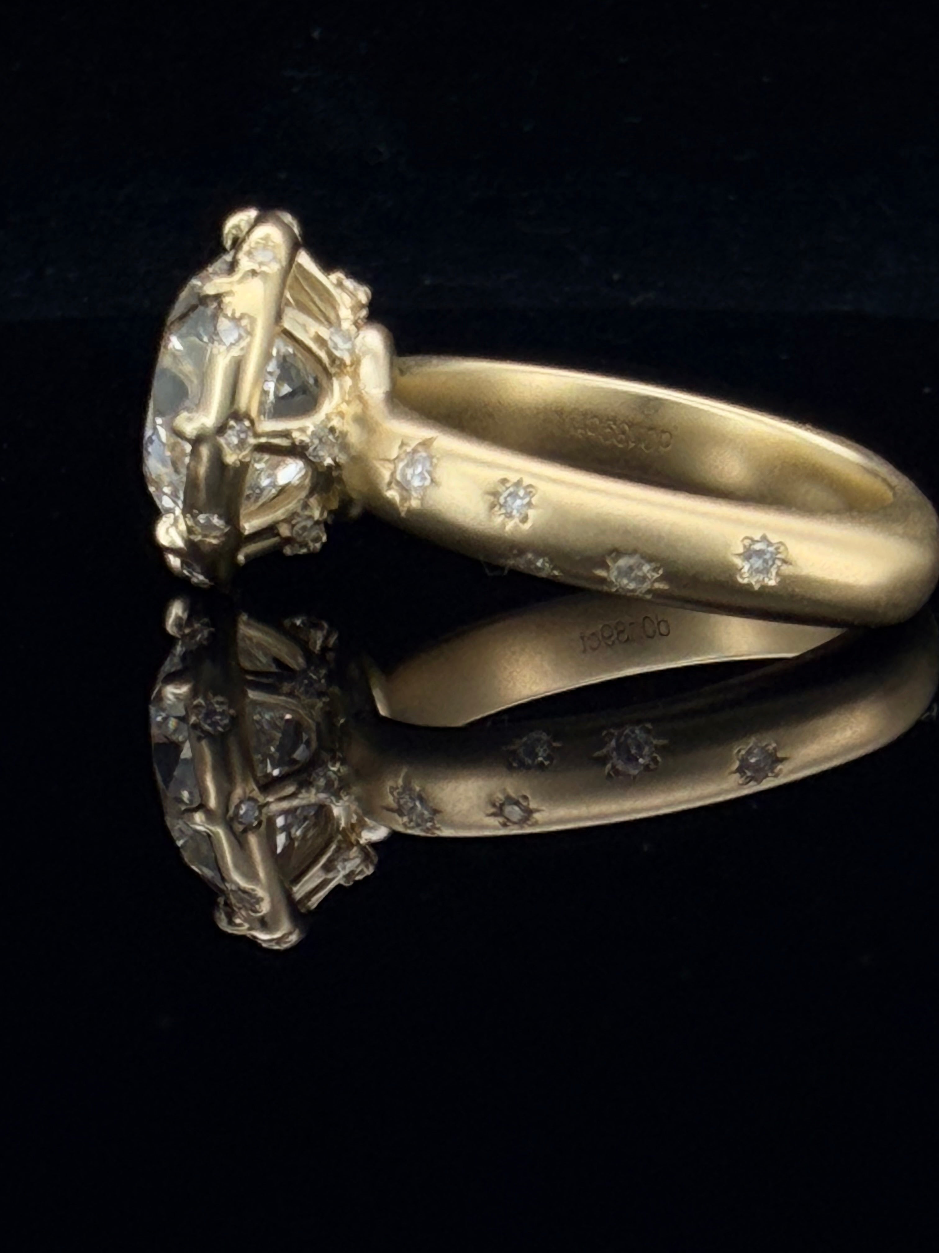4ctw Old European Starry Night Engagement Ring
