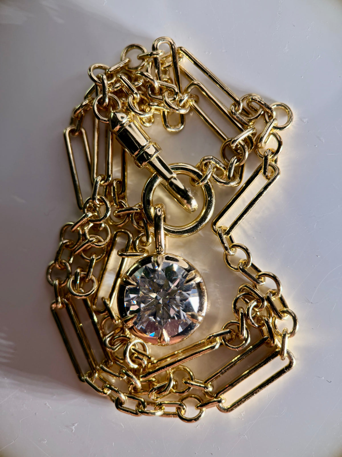 Solid Gold Trombone Chain