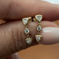 Trillion Drop Earrings